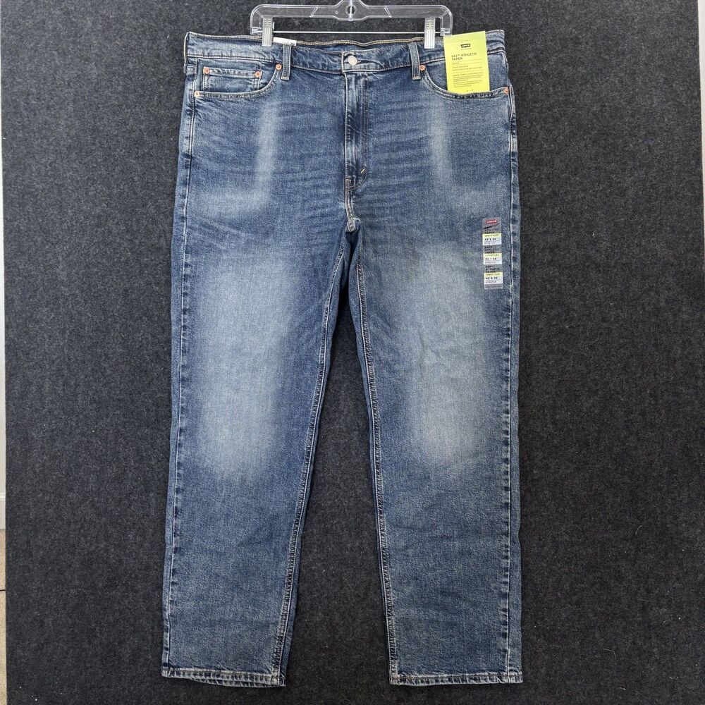 Levis 541 Athletic Taper Jeans Men's 42x33 Blue Stretch Flex WaterLess Denim